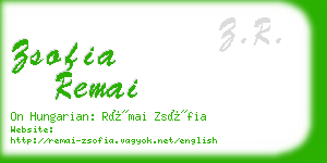 zsofia remai business card